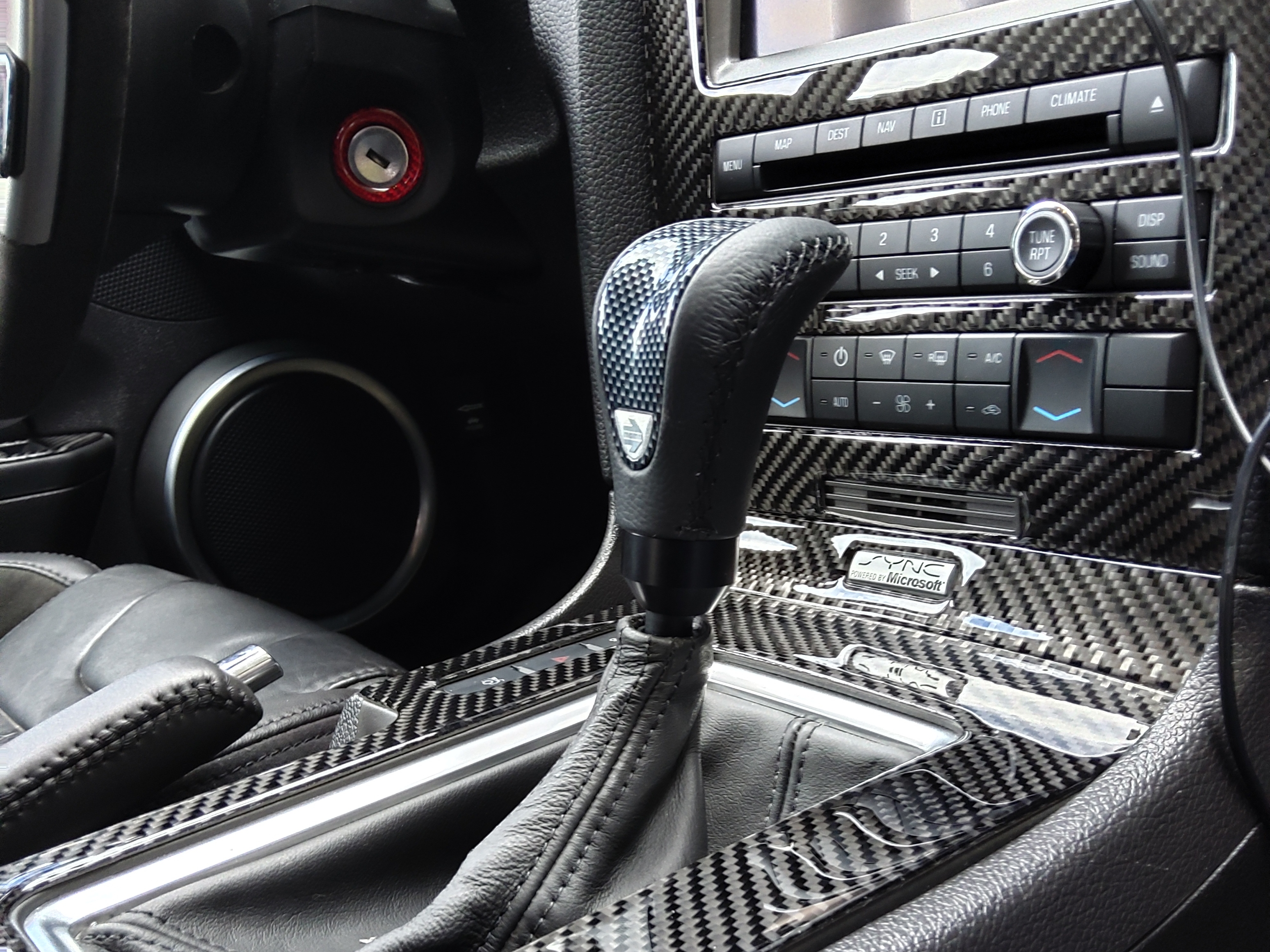 MOMO USA Mustang Combat EVO Shift Knob; Black/Carbon CTECBN (79-14