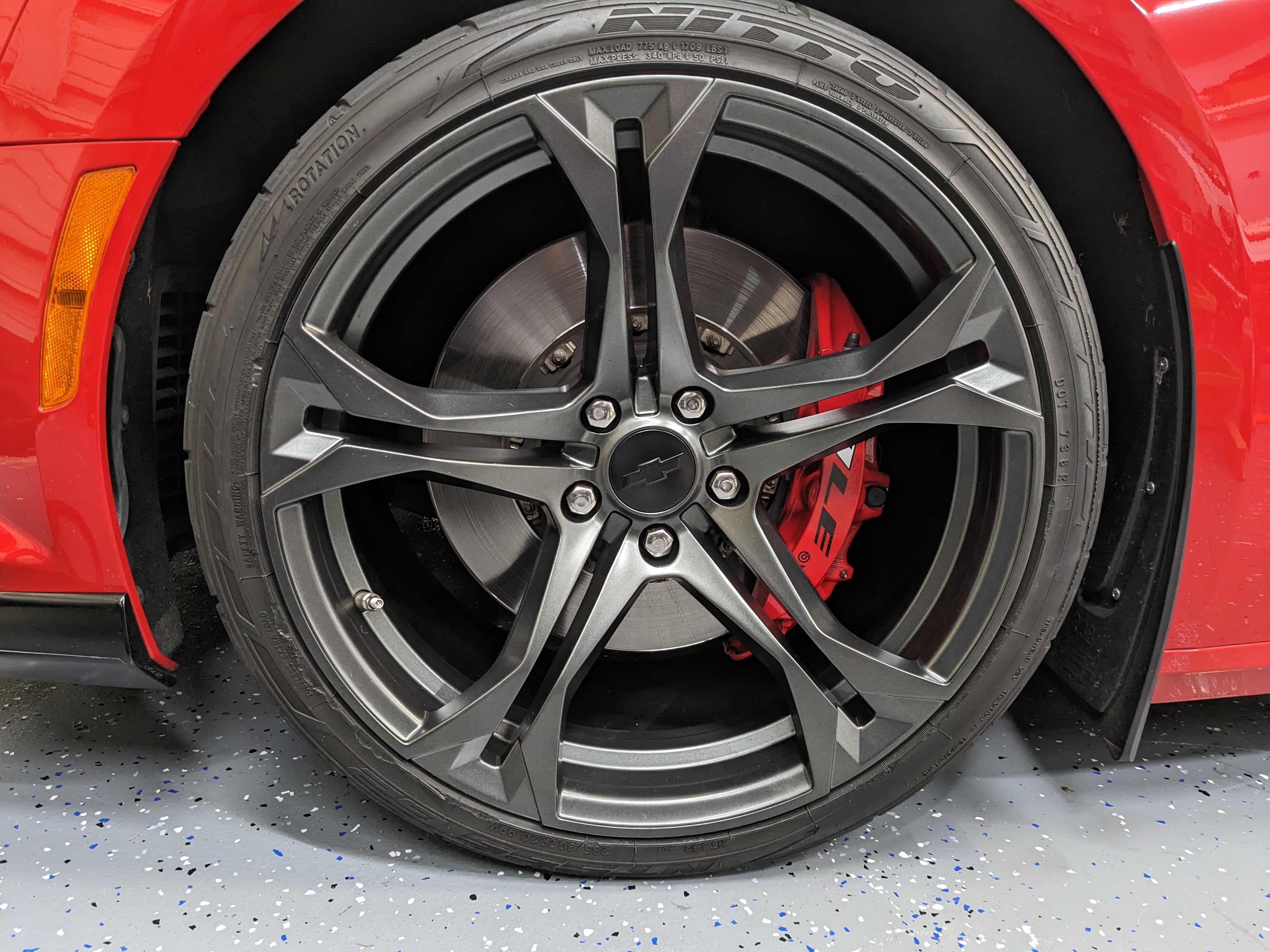 MRR Camaro M017 Graphite Wheel; Rear Only; 20x10; 23mm Offset