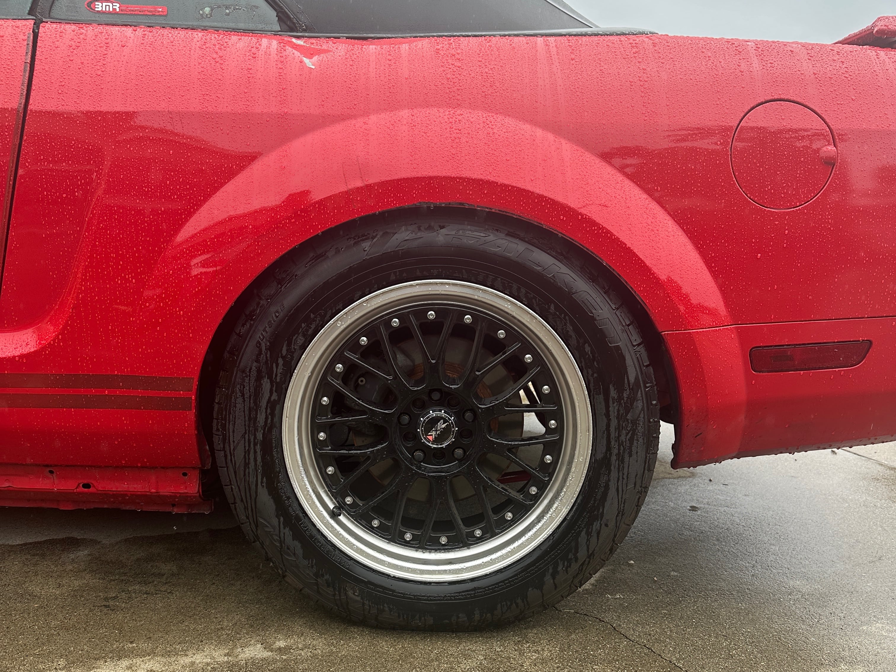 Mustang 521 Black with Machined Lip Wheel; 18x8.5; 35mm Offset (05