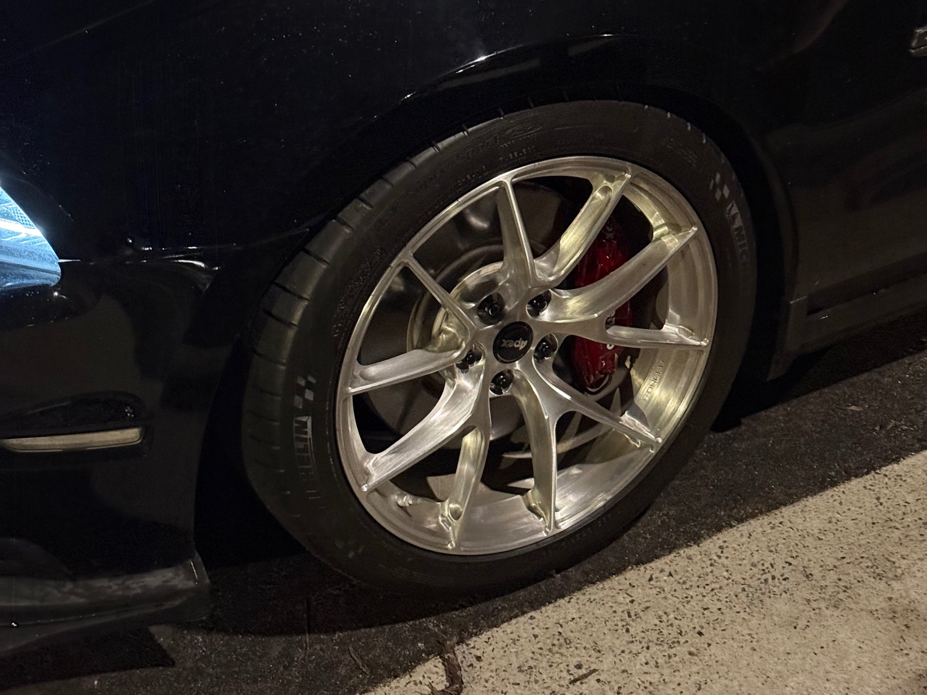 APEX Mustang VS-5RS Satin Black Wheel; Rear Only; 18x12; 57mm