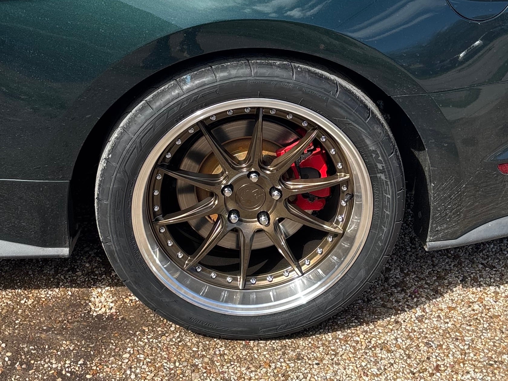 DS07 Bronze with Machine Lip Wheel; 19x9.5; 30mm Offset