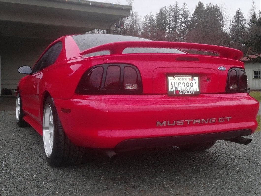 Raxiom Tail Lights and Sequential Tail Light Kit Black Housing Smoked Lens 94 98 Mustang 100175