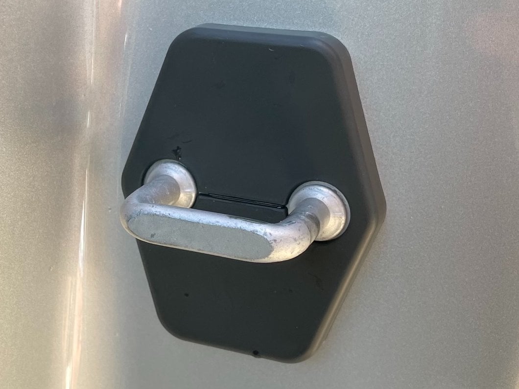 MP Concepts Door Striker Cover Set; Black (08-23 Challenger