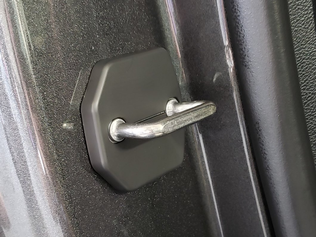 MP Concepts Door Striker Cover Set; Black (1524 Mustang) MP Concepts