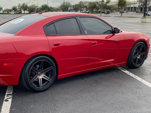 Design 4 Tail Light Decal; Gloss Black (11-14 Charger)