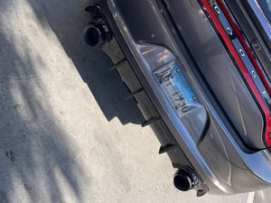 FREE-AUTO802 Gloss Black Rear Bumper Diffuser For 2015-2023 Dodge Charger (Base, SXT, SE, GT) | Direct Fit Lower Lip