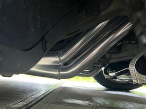 ヘスページ Z1975 WIDE LEG ハイウエスト ベルト付きジーンズ - ブルー