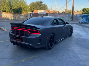 Design 4 Tail Light Decal; Gloss Black (11-14 Charger)