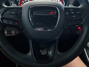 Diamond White ABS Inner Steering Wheel Trim Ring Cover For Dodge Challenger 2015-2021